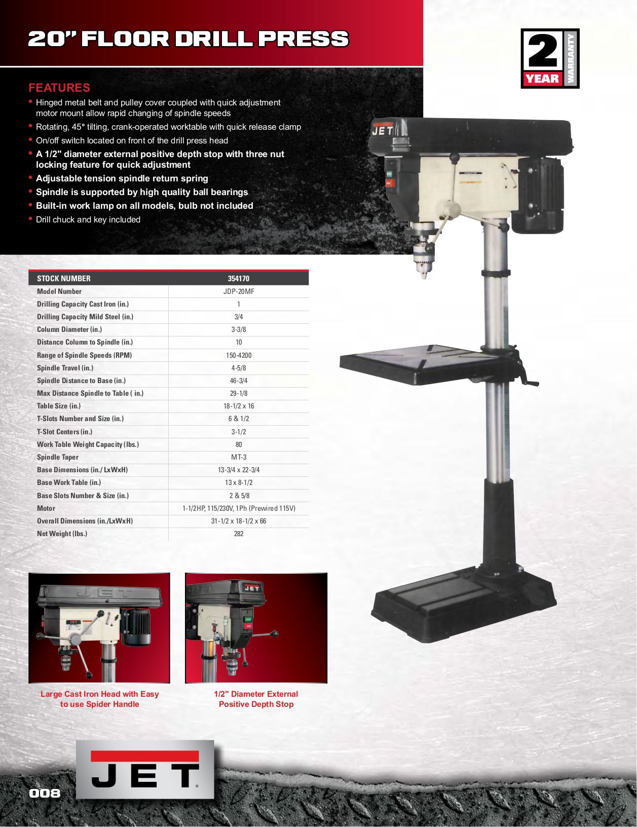Download free pdf for Jet JDP20MF Drill Press Other manual